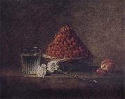 Jean Baptiste Simeon Chardin Still Life wtih Basket of Strawberries Germany oil painting artist